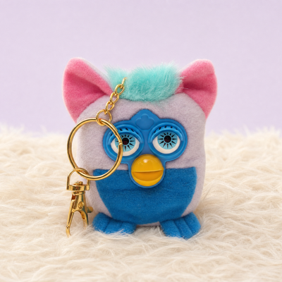 Furby Bag Charm — "Elephant" Style — Gray/Blue/Pink