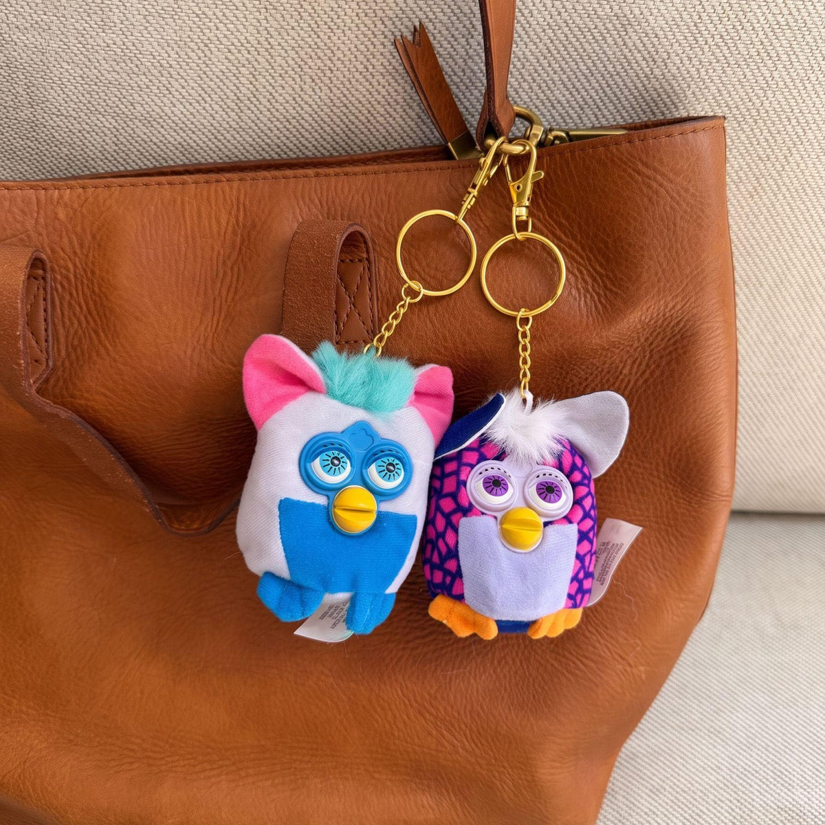 Furby Bag Charm — Gray/Blue/Pink