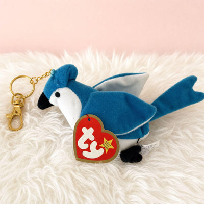 Rocket the Bluejay — Teenie Beanie Bag Charm