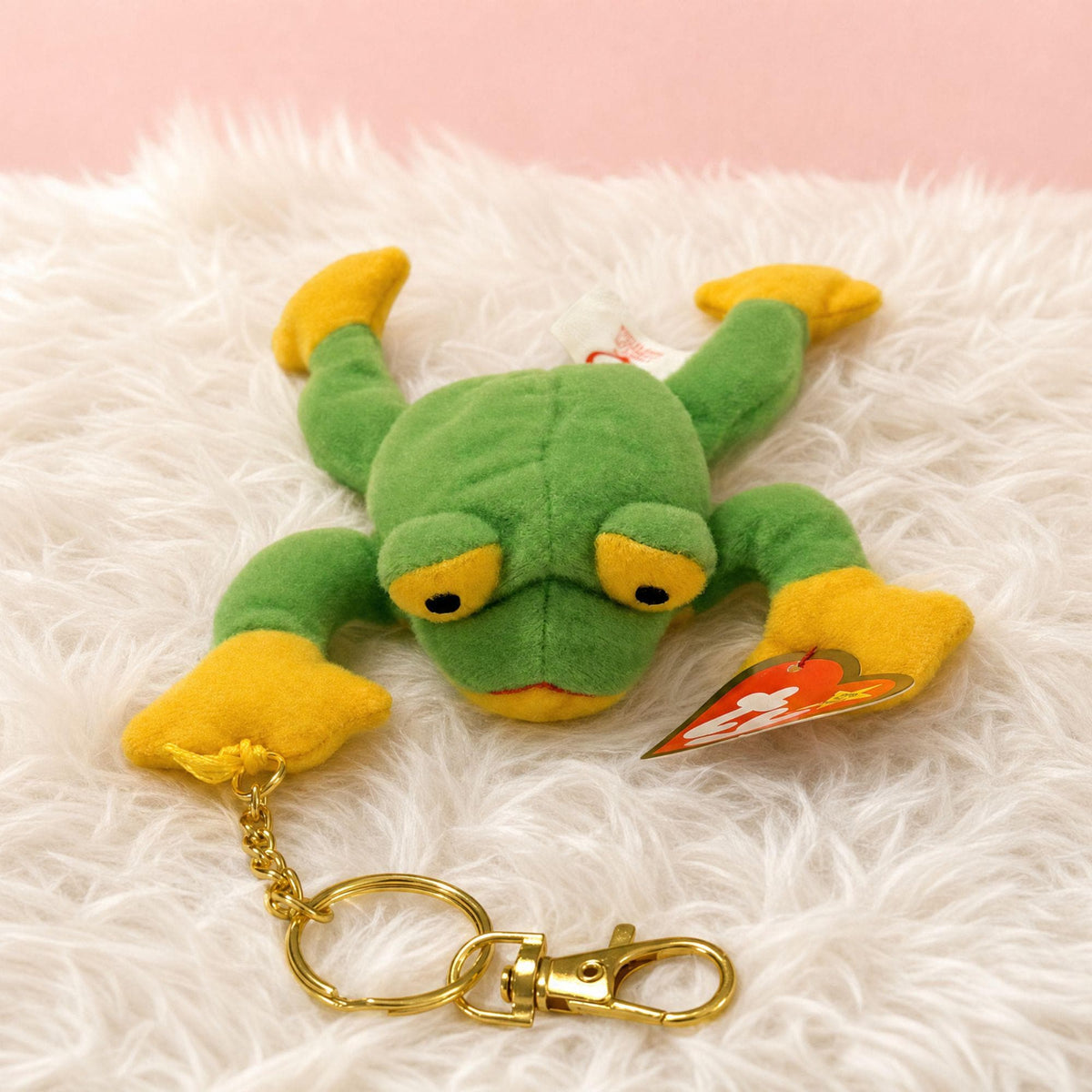 Smoochy the Frog — Teenie Beanie Bag Charm