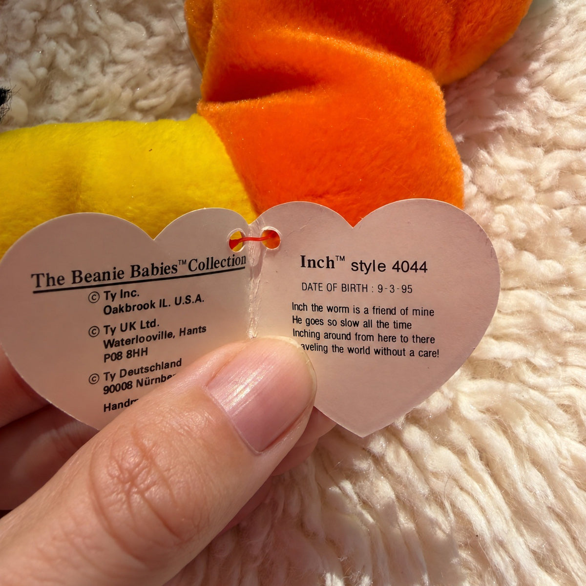 Inch the Worm, vintage Ty Beanie Baby