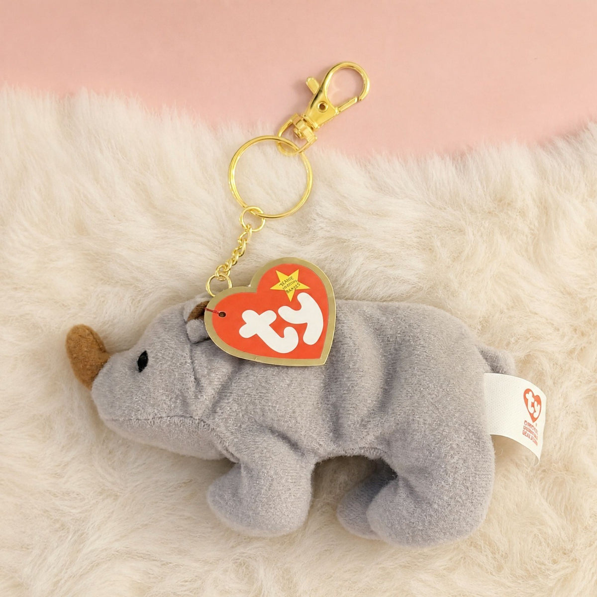 Spike the Rhinoceros Teenie Beanie bag charm