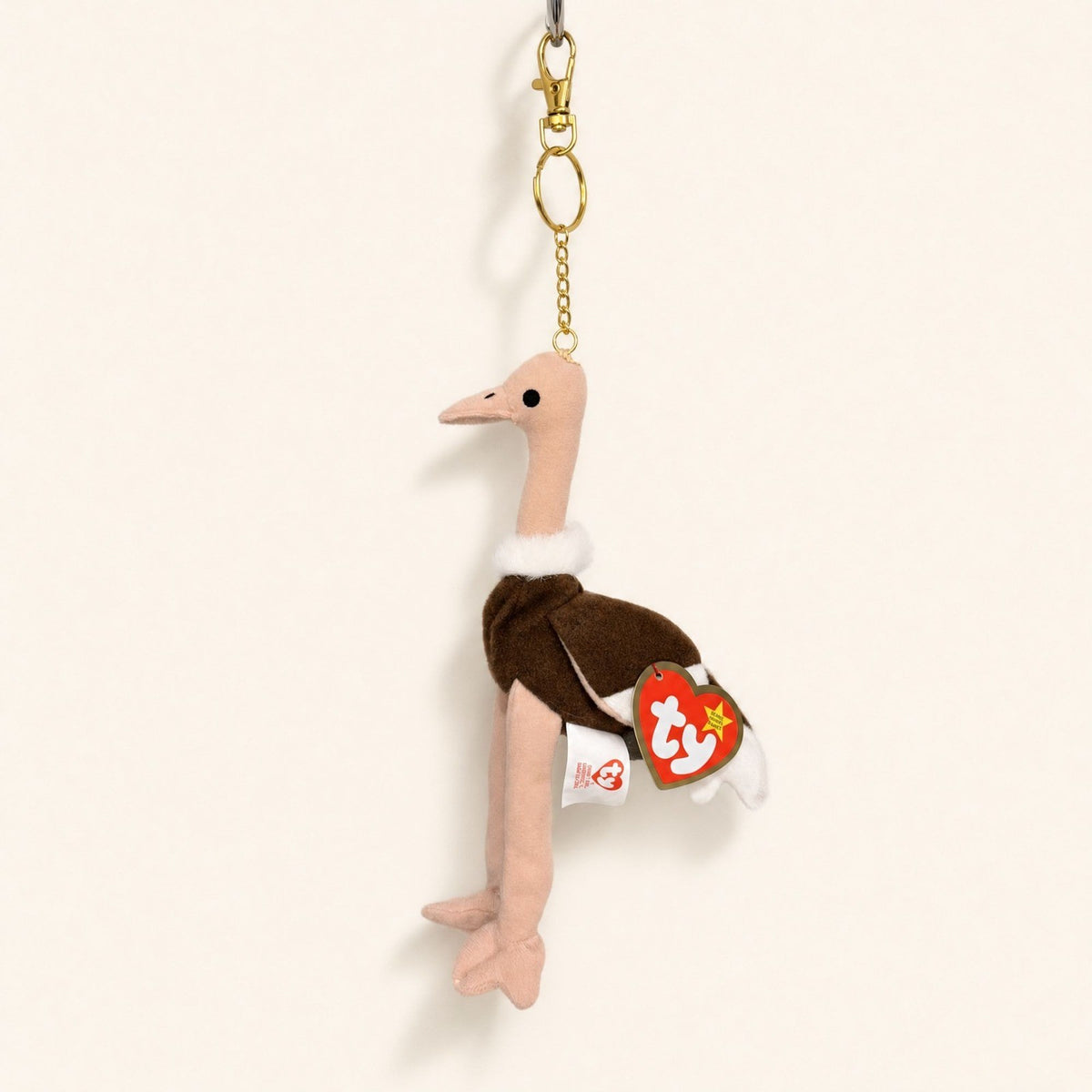 Stretchy the Ostrich Teenie Beanie bag charm
