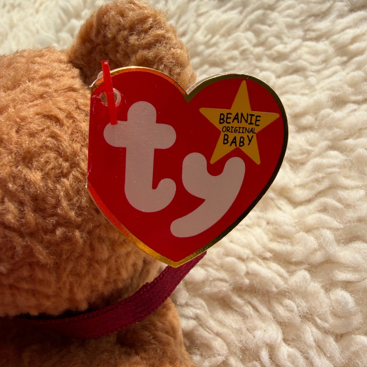 Curly the Bear, vintage Ty Beanie Baby