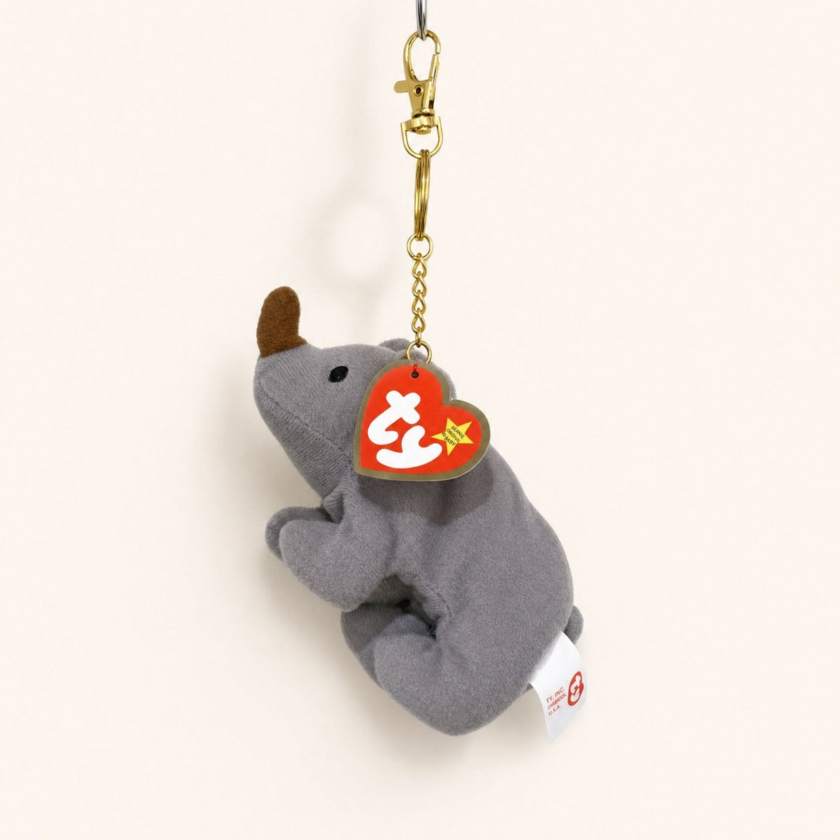 Spike the Rhinoceros Teenie Beanie bag charm