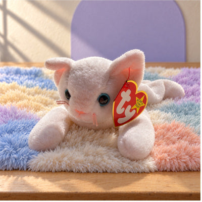 Flip the White Cat, vintage Ty Beanie Baby