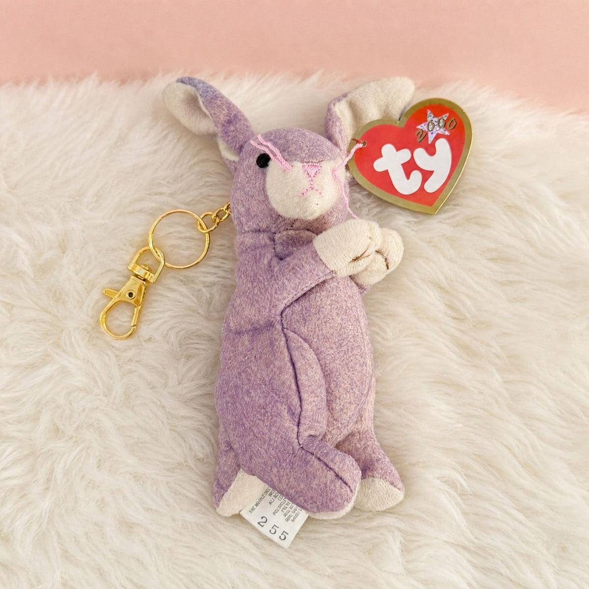 Springy The Lavender Bunny Teenie Beanie bag charm